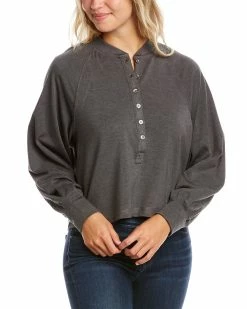 Budget 😉 women Elie Tahari Scoop Neck Henley 🥰