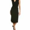Cheap 😀 women Elie Tahari Wrap Front Midi 👗 Dress 🎉