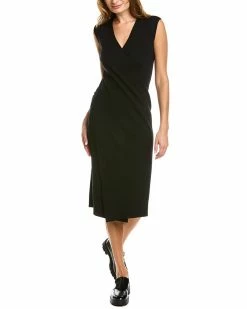 Cheap 😀 women Elie Tahari Wrap Front Midi 👗 Dress 🎉