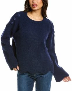 Budget ๐ women Elie Tahari Dropped-Shoulder Alpaca-Blend Sweater ๐