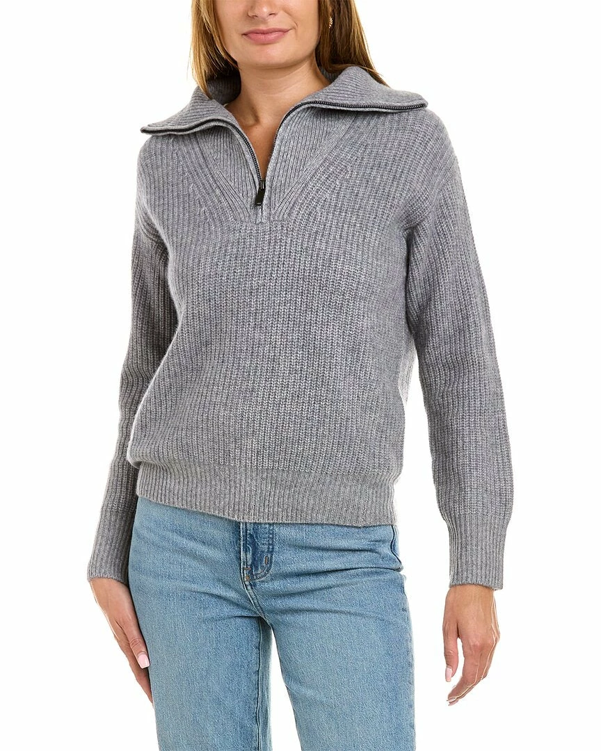 New 💯 women Elie Tahari Oversized 1/2-Zip Cashmere Sweater 😉