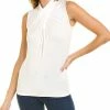Outlet ✨ women Elie Tahari Sleeveless Draped High Neck Top 🧨