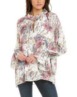 Flash Sale 😀 women Elie Tahari Ruffle Neck Blouse 🎁