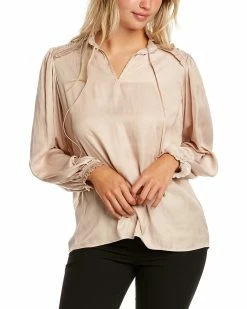 Outlet 🤩 women Elie Tahari Pleated Blouse ❤️