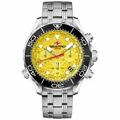 Budget 🎉 Seapro Men's Mondial Timer Yellow Dial ⌚ Watch 🎁