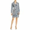 Hot Sale 🌟 Elie Tahari Saxon 👩 Womens Printed Long Sleeves 👕 Shirtdress 🥰