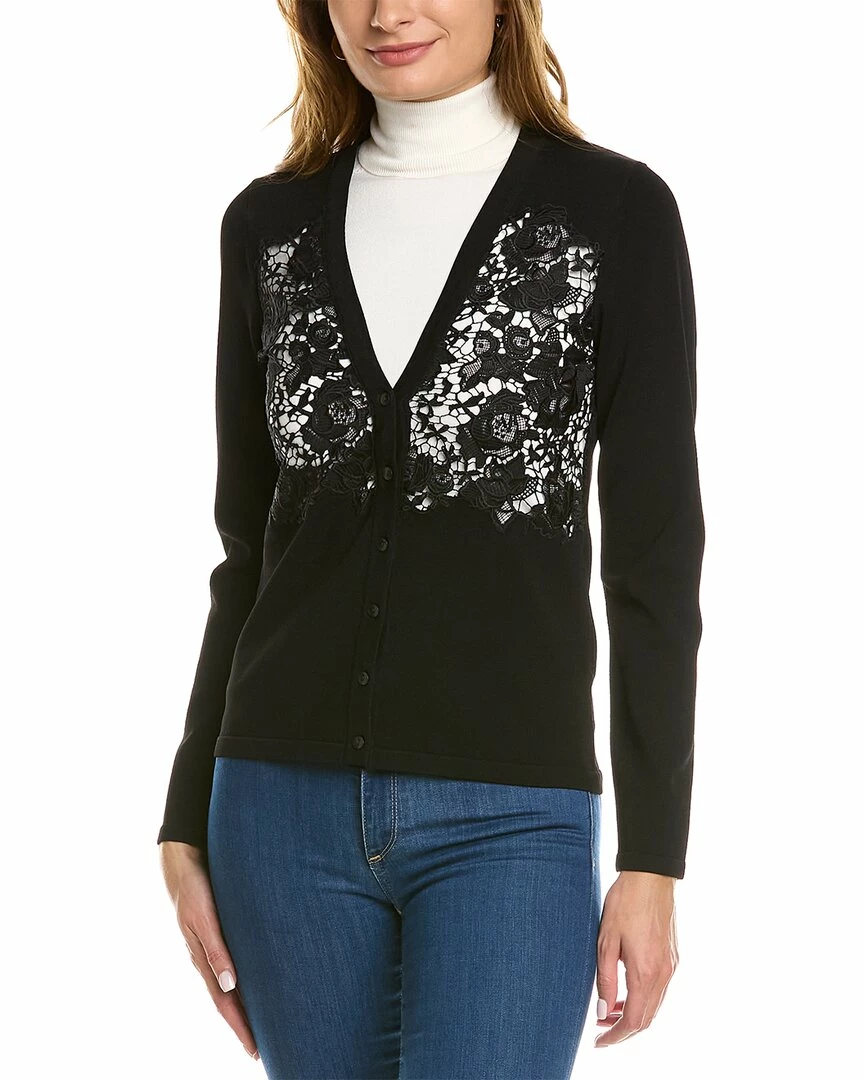 Cheap 💯 women Elie Tahari Lace Insert Cardigan 😀