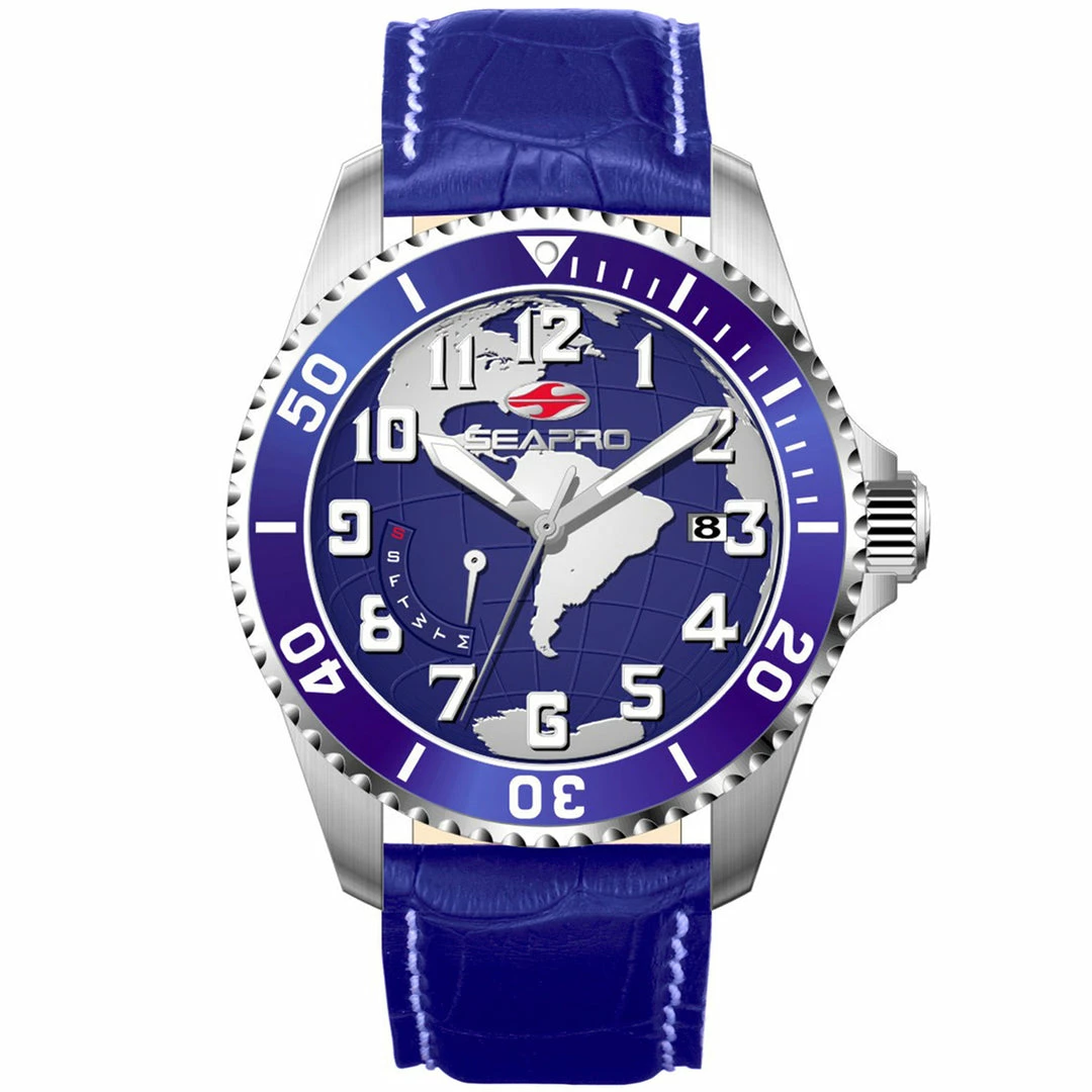 Best Sale 🌟 Seapro Men's Voyager Blue Dial ⌚ Watch 🥰