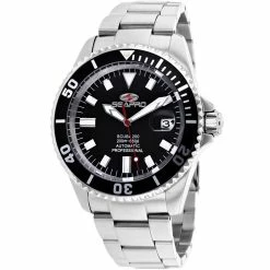 Budget 🔔 Seapro Men's Black dial ⌚ Watch 🤩