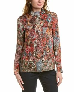 Promo 🎁 women Elie Tahari Paisley Cargo Jacket 😉