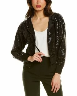 Cheap 👏 women Elie Tahari Sequin Zip Hoodie 😀
