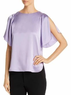 Buy ✨ Elie Tahari Tamra 👩 Womens Silk Split Sleeve Blouse ✔️