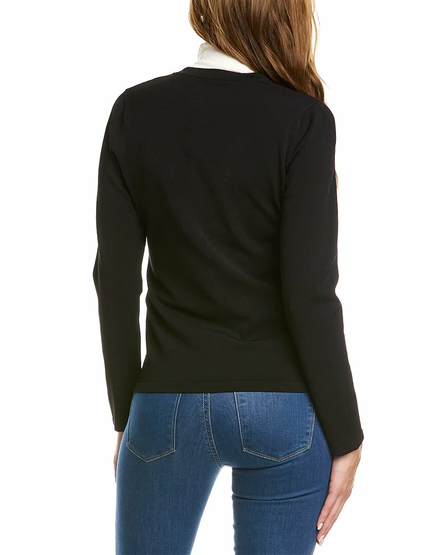 Cheap 💯 women Elie Tahari Lace Insert Cardigan 😀 - Image 2