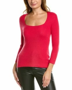 Wholesale 👍 women Elie Tahari Contour Silk & Wool-Blend Sweater 🔥