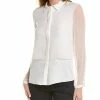 Deals 😀 women Elie Tahari Layered Silk 👚 Shirt 🔥