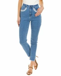 Buy ✔️ women Elie Tahari Embroidered Jean ✔️