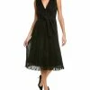 Cheapest 🧨 women Elie Tahari Ruffle Silk Midi 👗 Dress ⭐