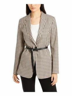 Best Sale 😉 Elie Tahari Bree 👩 Womens Check Print Business Blazer 💯
