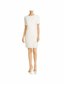 Top 10 😍 Elie Tahari Delphine 👩 Womens Puff Sleeve Pleated Cocktail 👗 Dress 🥰