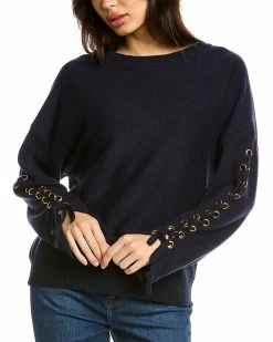 Best Pirce ๐ women Elie Tahari Grommet Wool & Cashmere-Blend Sweater ๐