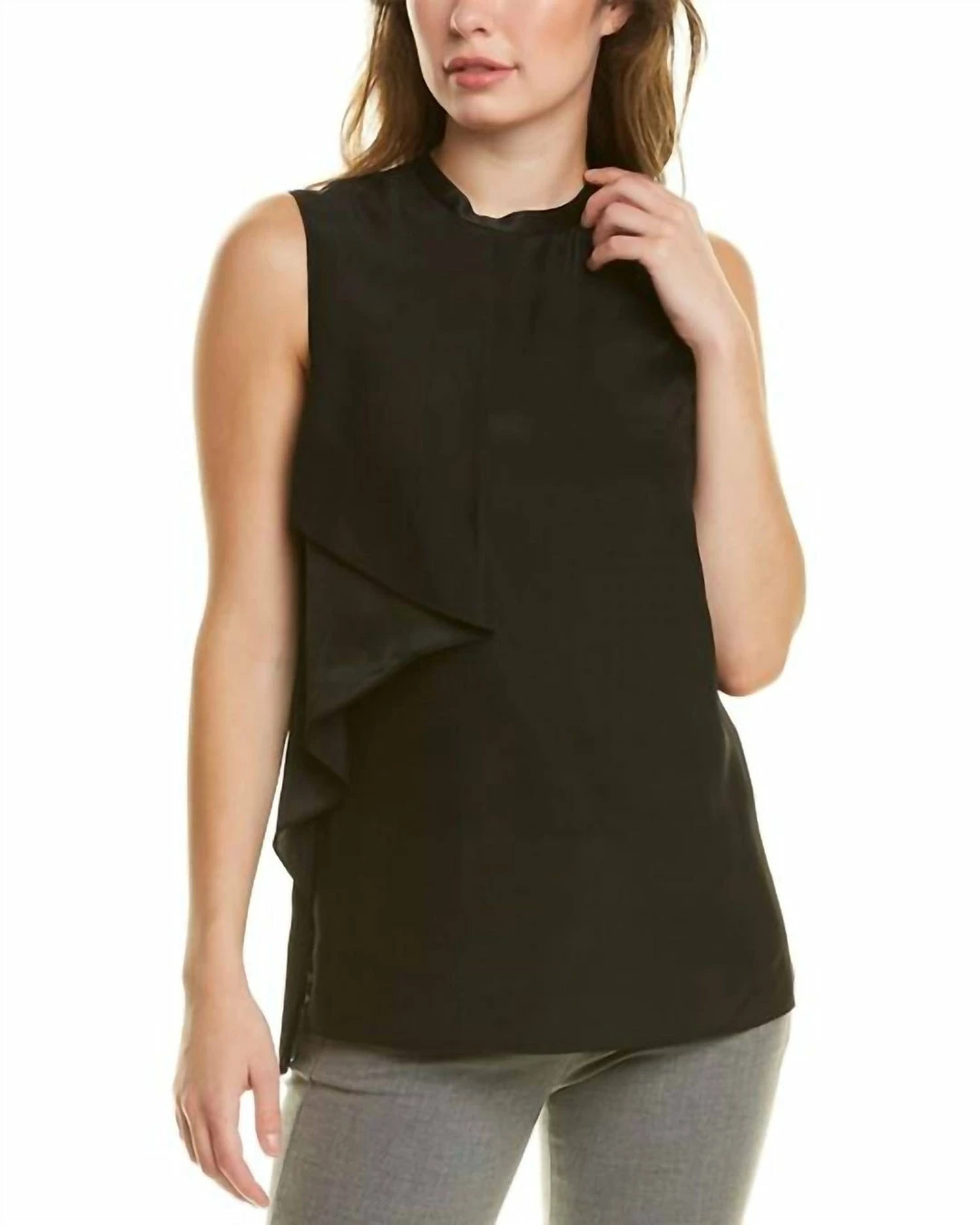 Promo 🛒 Elie Tahari 👩 women Whitney Silk Blouse in Black 👍